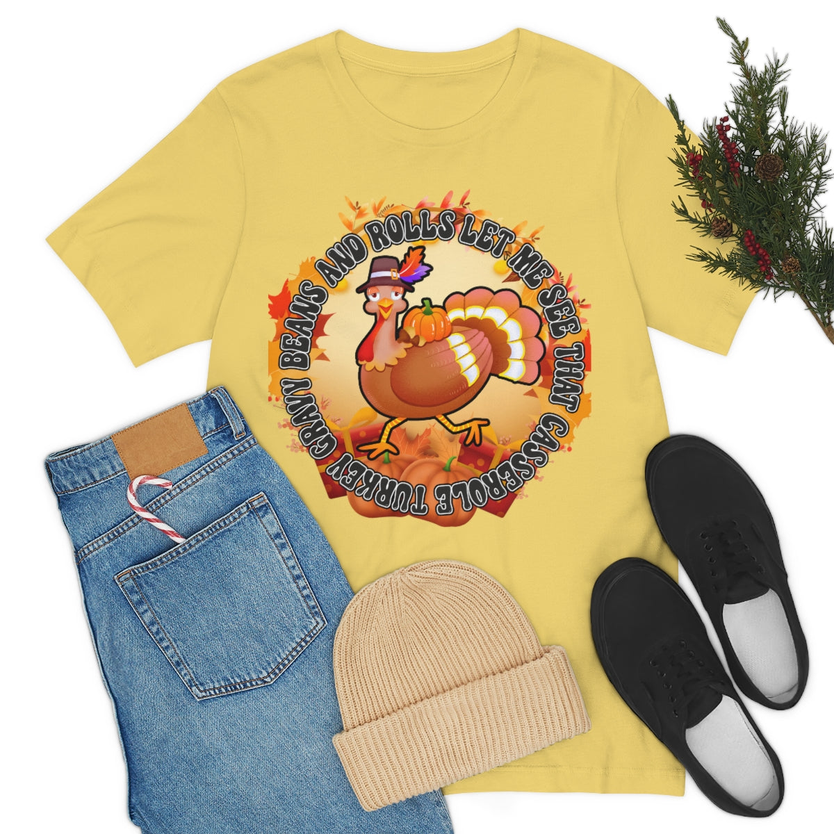 Thanksgiving Turkey Let Me See that Casserole Tee Unisex Jersey Short Sleeve S-3XL