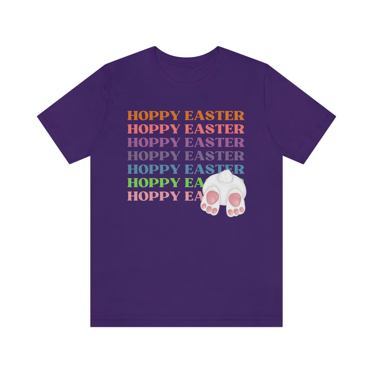 Hoppy Easter Bunny Rabbit Cotton Tail Unisex Jersey Short Sleeve Tee Small-3XL Happy Easter