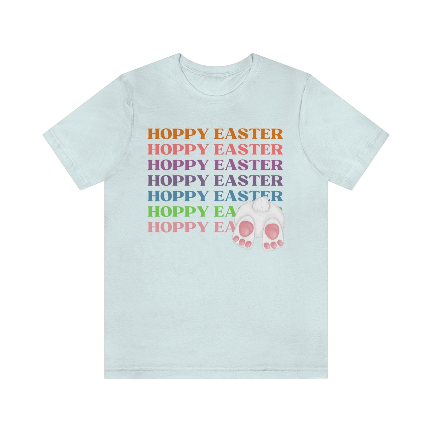 Hoppy Easter Bunny Rabbit Cotton Tail Unisex Jersey Short Sleeve Tee Small-3XL Happy Easter