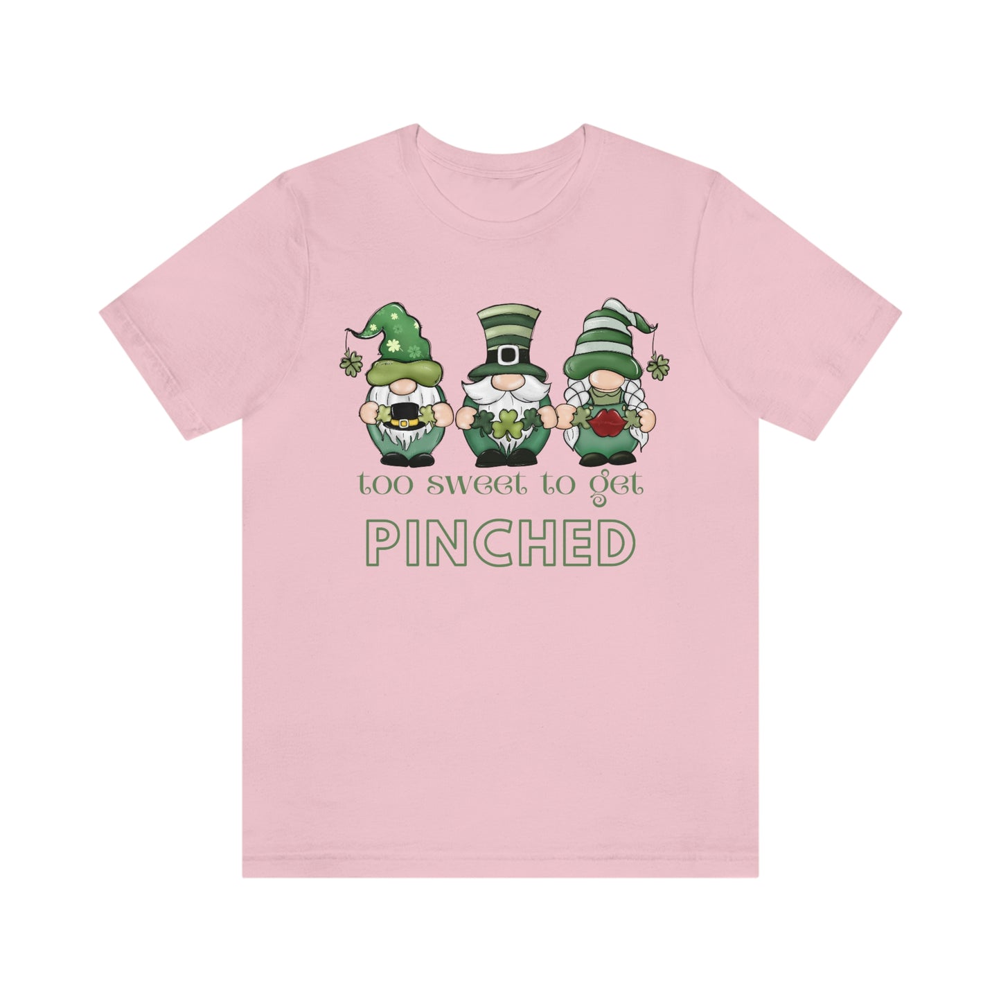 Too Sweet to Get Pinched St. Patrick's Day Gnome Unisex Jersey Short Sleeve Tee S-3XL