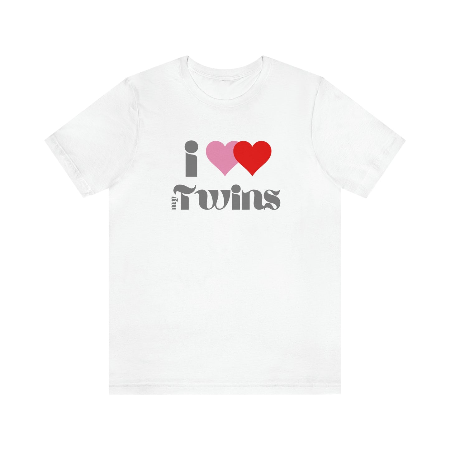 I Heart (Love) My Twins Unisex Jersey Short Sleeve Tee S-3XL