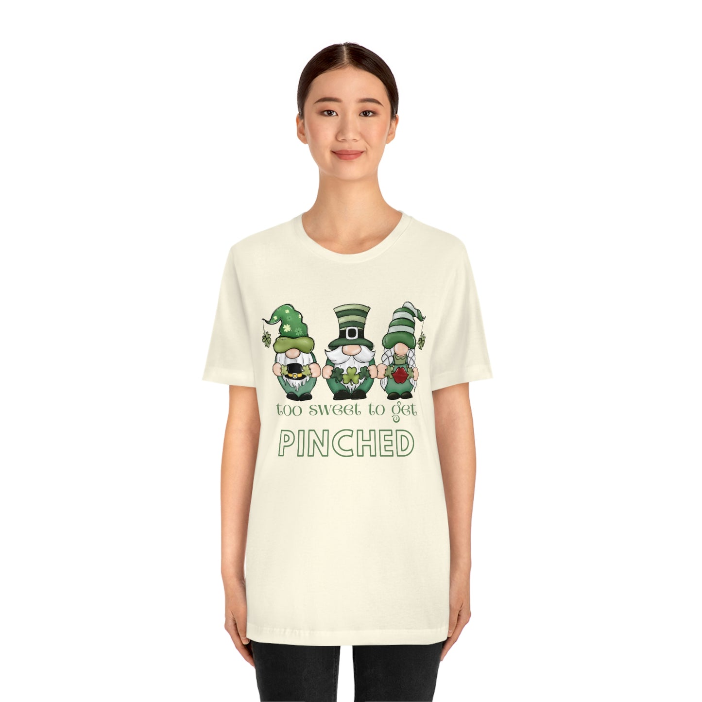 Too Sweet to Get Pinched St. Patrick's Day Gnome Unisex Jersey Short Sleeve Tee S-3XL