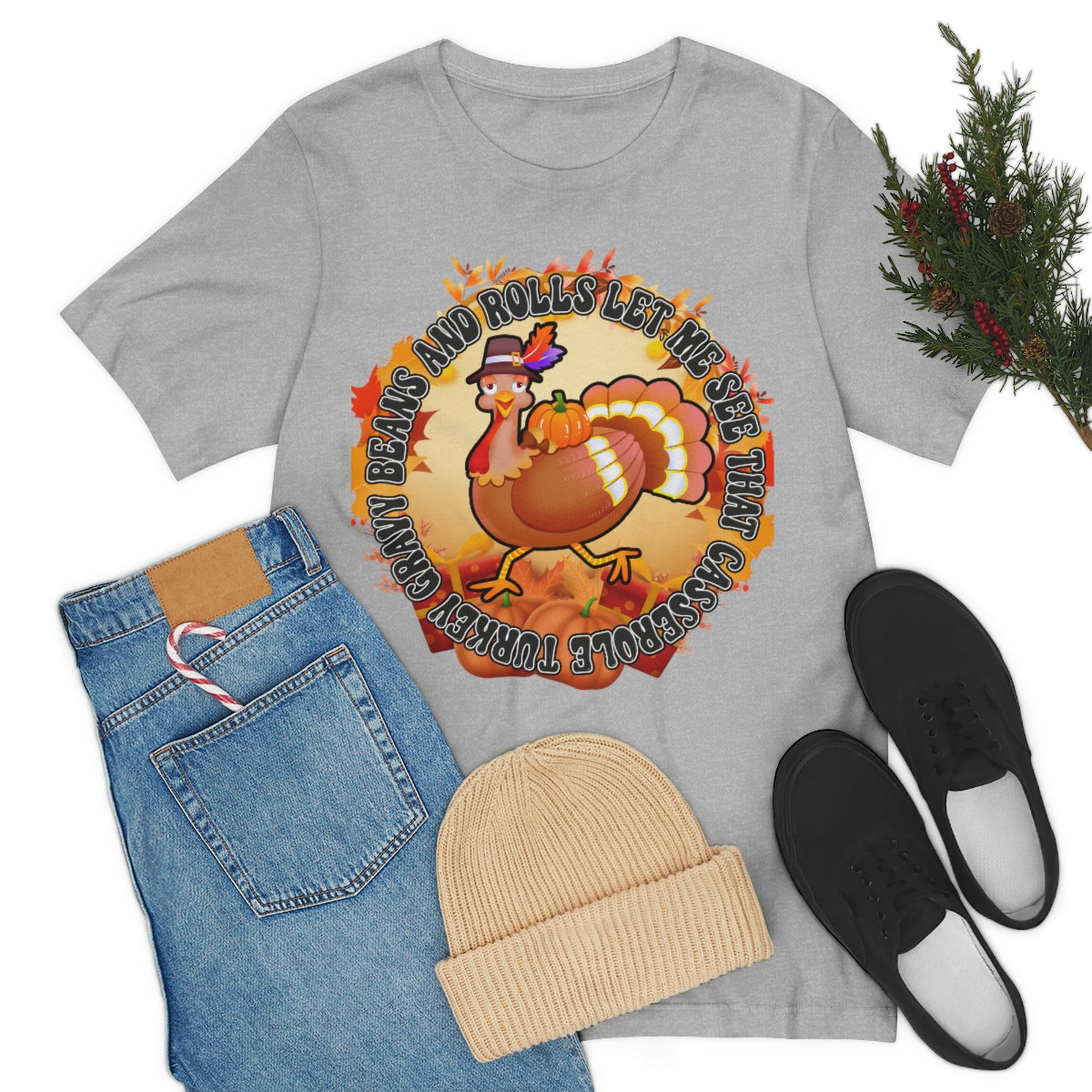 Thanksgiving Turkey Let Me See that Casserole Tee Unisex Jersey Short Sleeve S-3XL