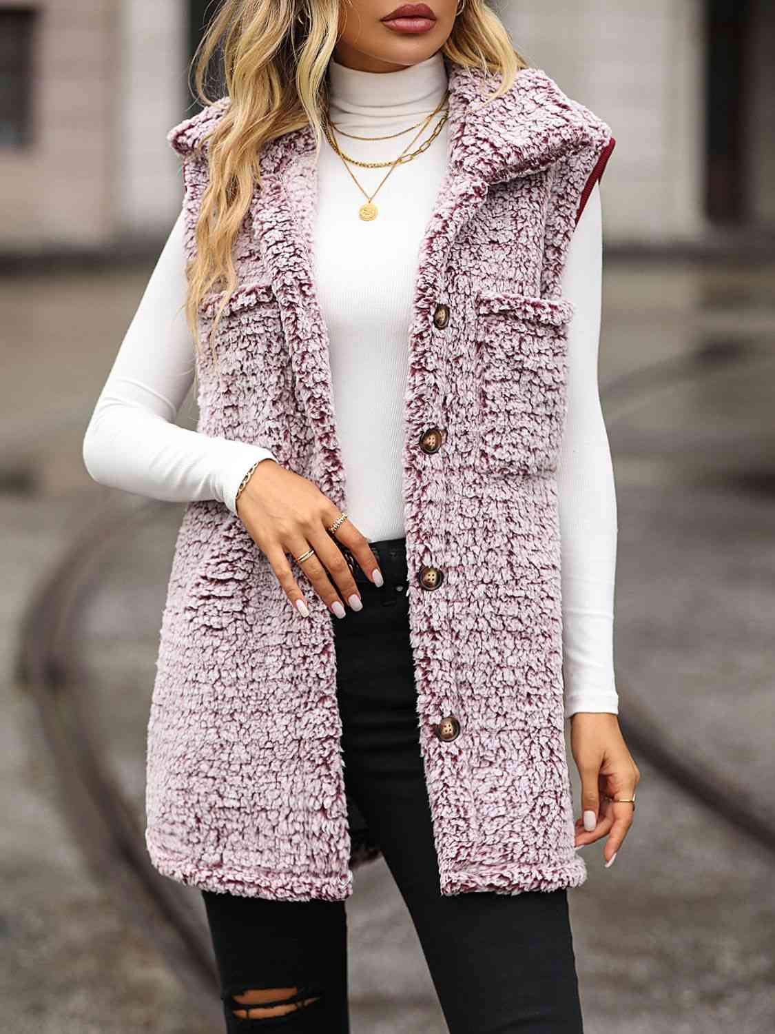 Liv Button Down Collared Neck Vest