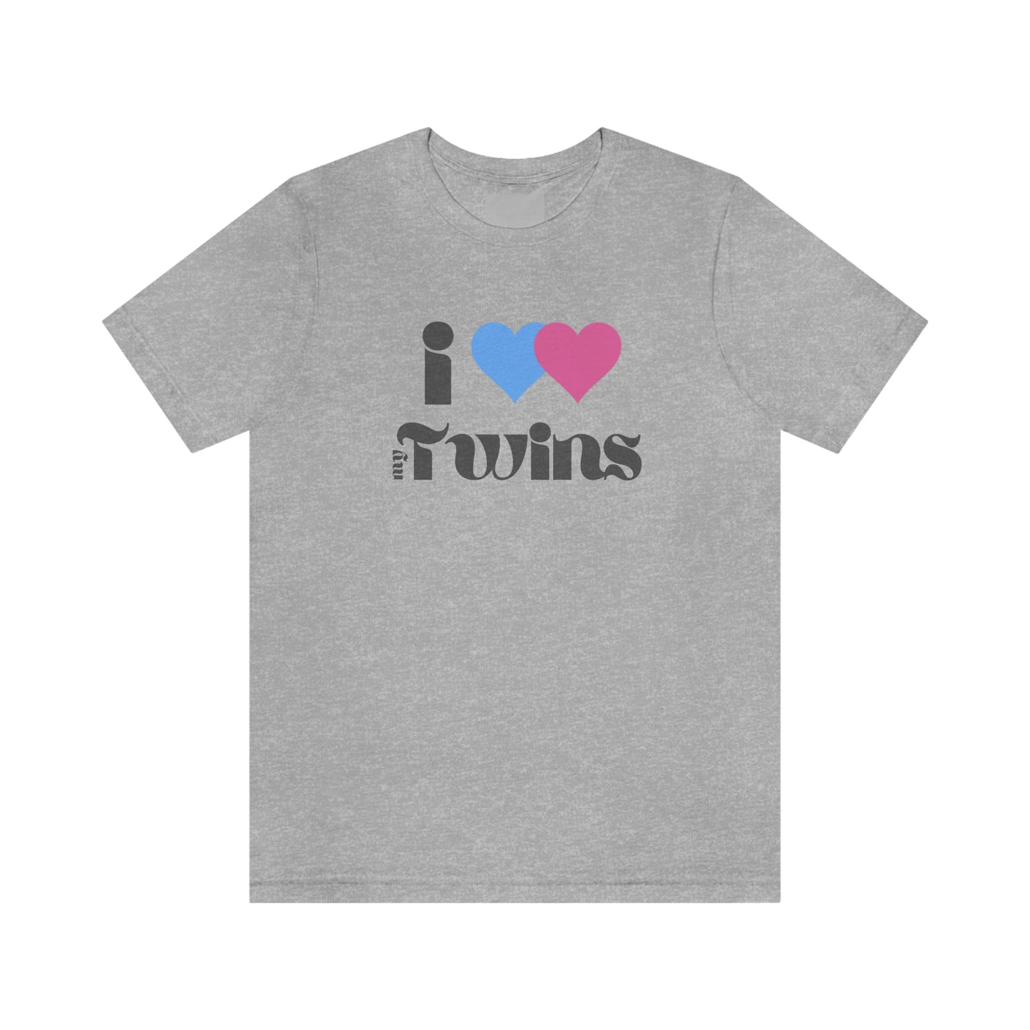 I Heart (Love) My Twins Unisex Jersey Short Sleeve Tee S-3XL