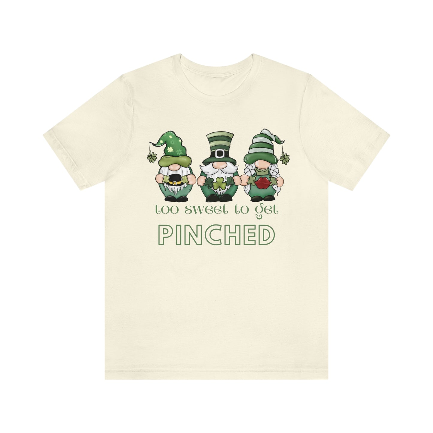 Too Sweet to Get Pinched St. Patrick's Day Gnome Unisex Jersey Short Sleeve Tee S-3XL