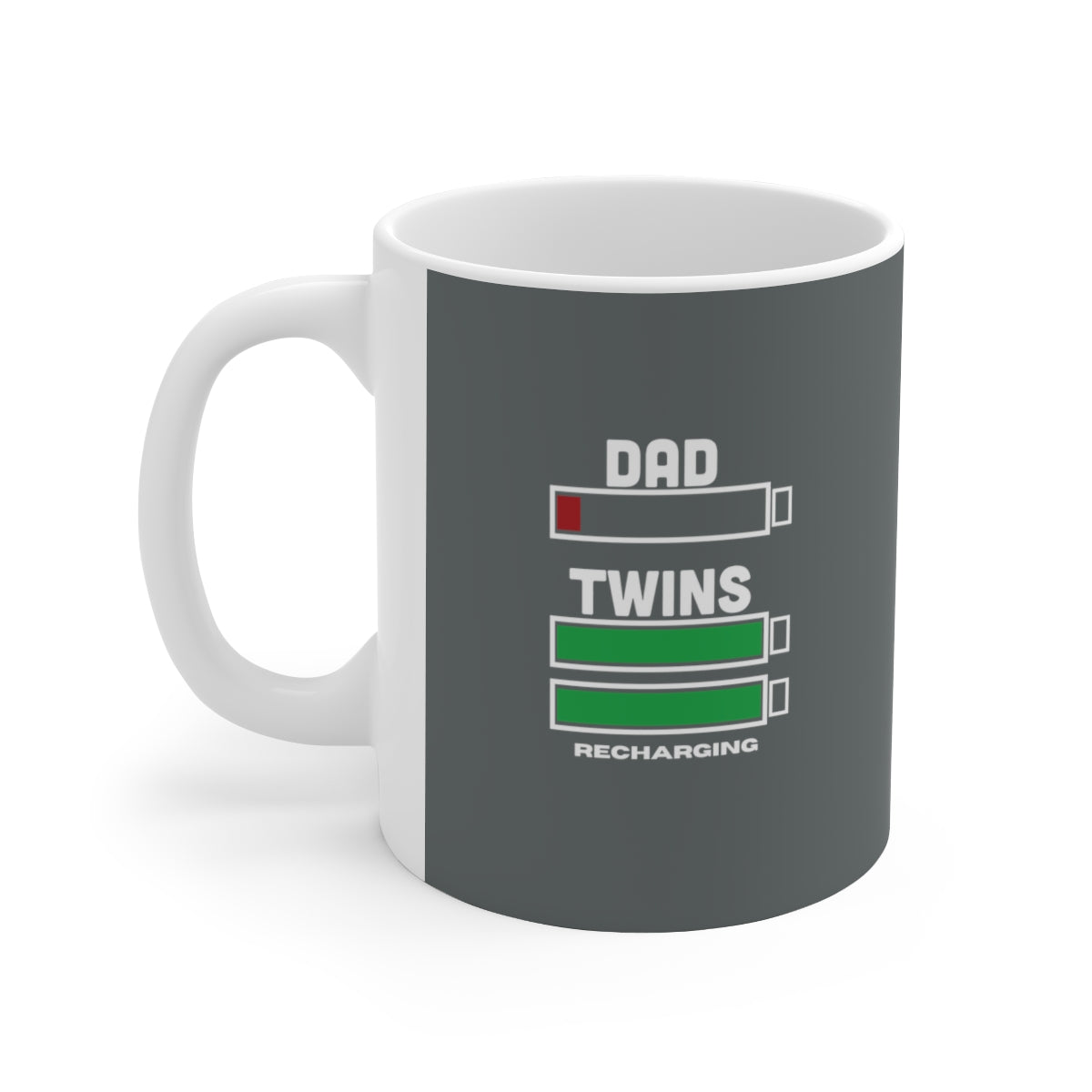 Dad of Twins Recharging Ceramic Coffee Mug 11oz