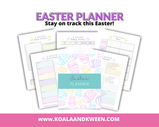 Free Easter Planner (Meals, Activities, Calendar, Guests, Treats)