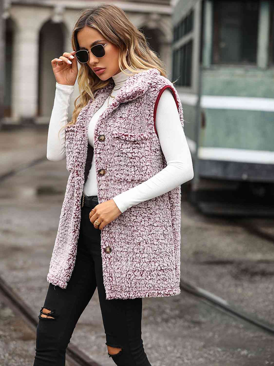 Liv Button Down Collared Neck Vest