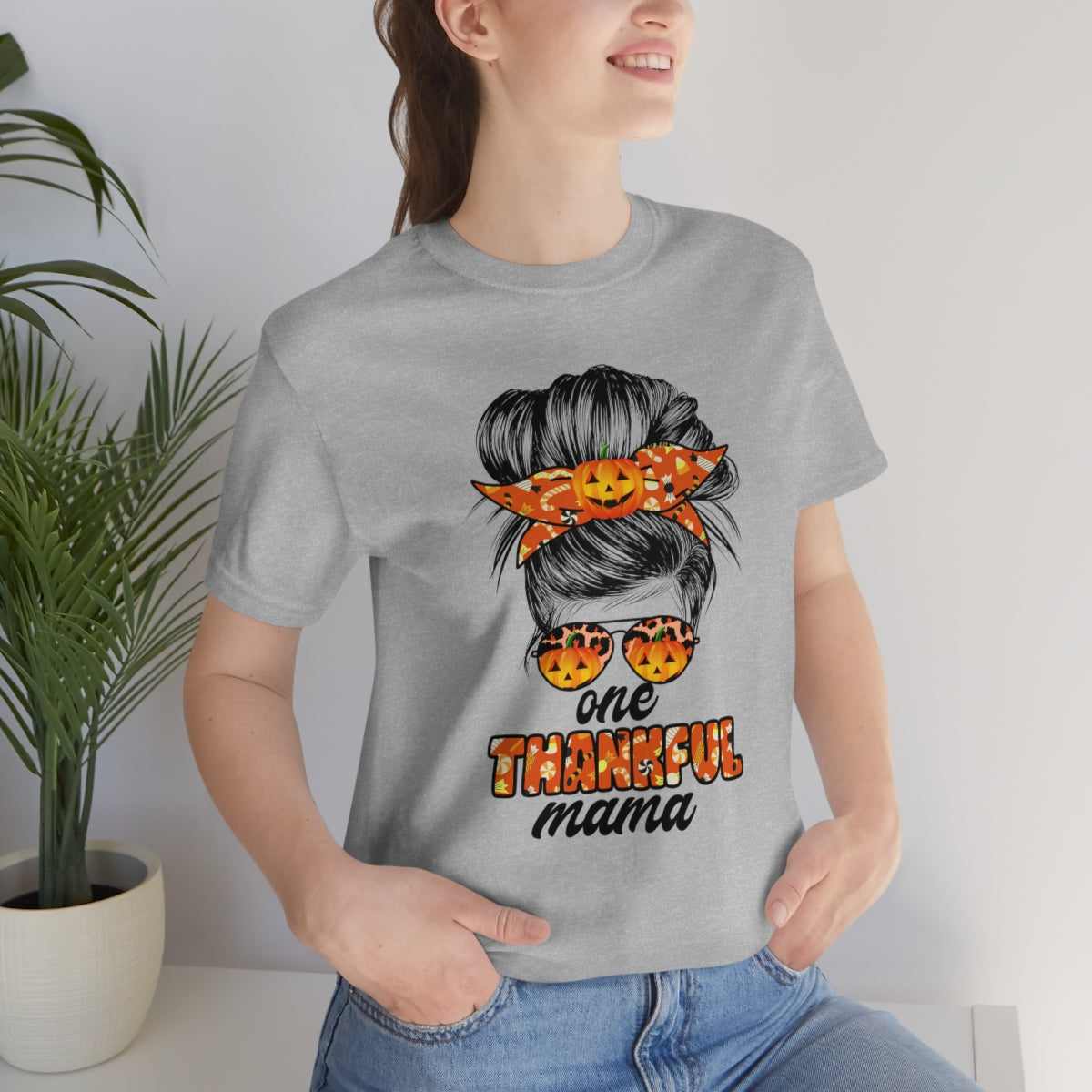 One Thankful Mama Fall Unisex Jersey Short Sleeve Tee S-3XL