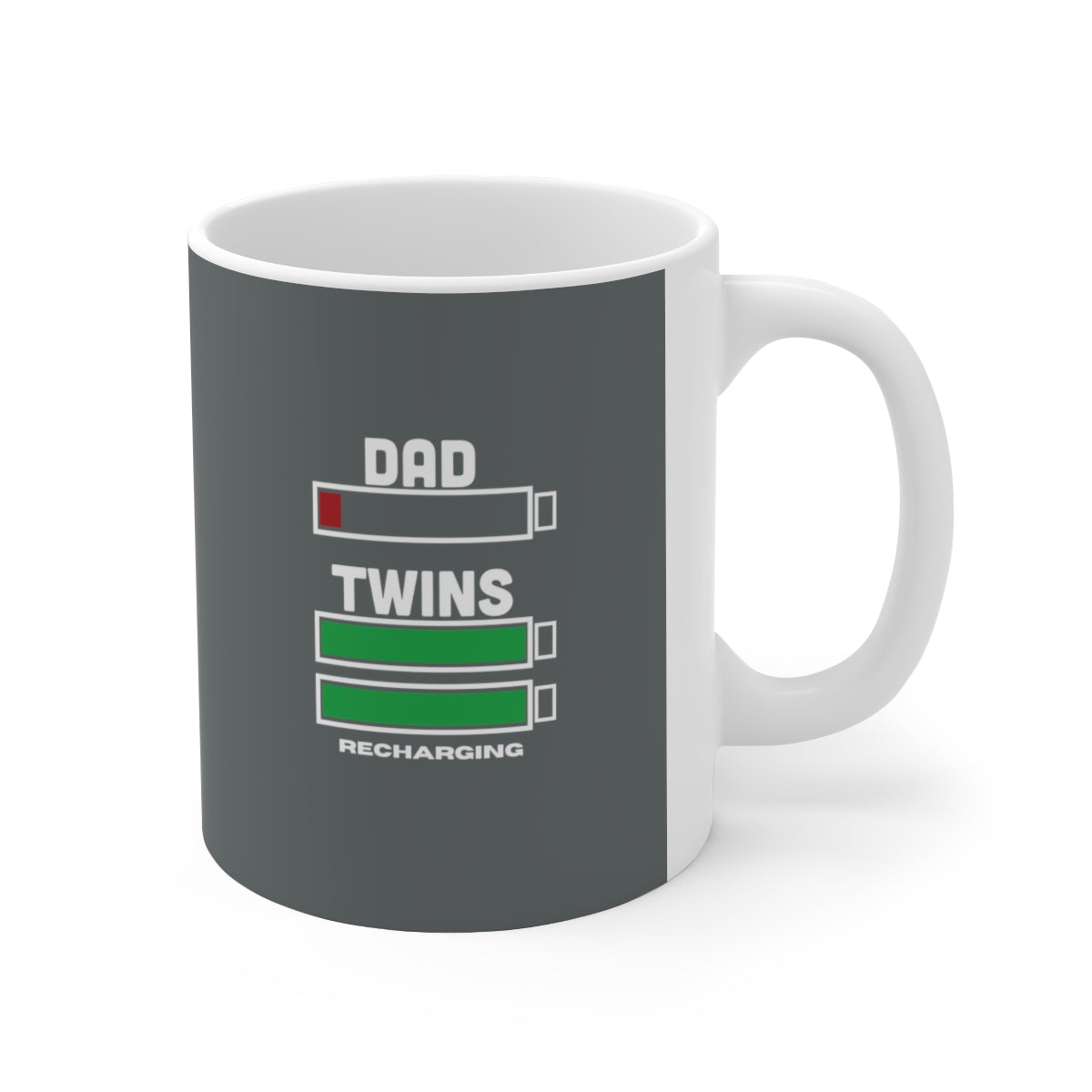 Dad of Twins Recharging Ceramic Coffee Mug 11oz