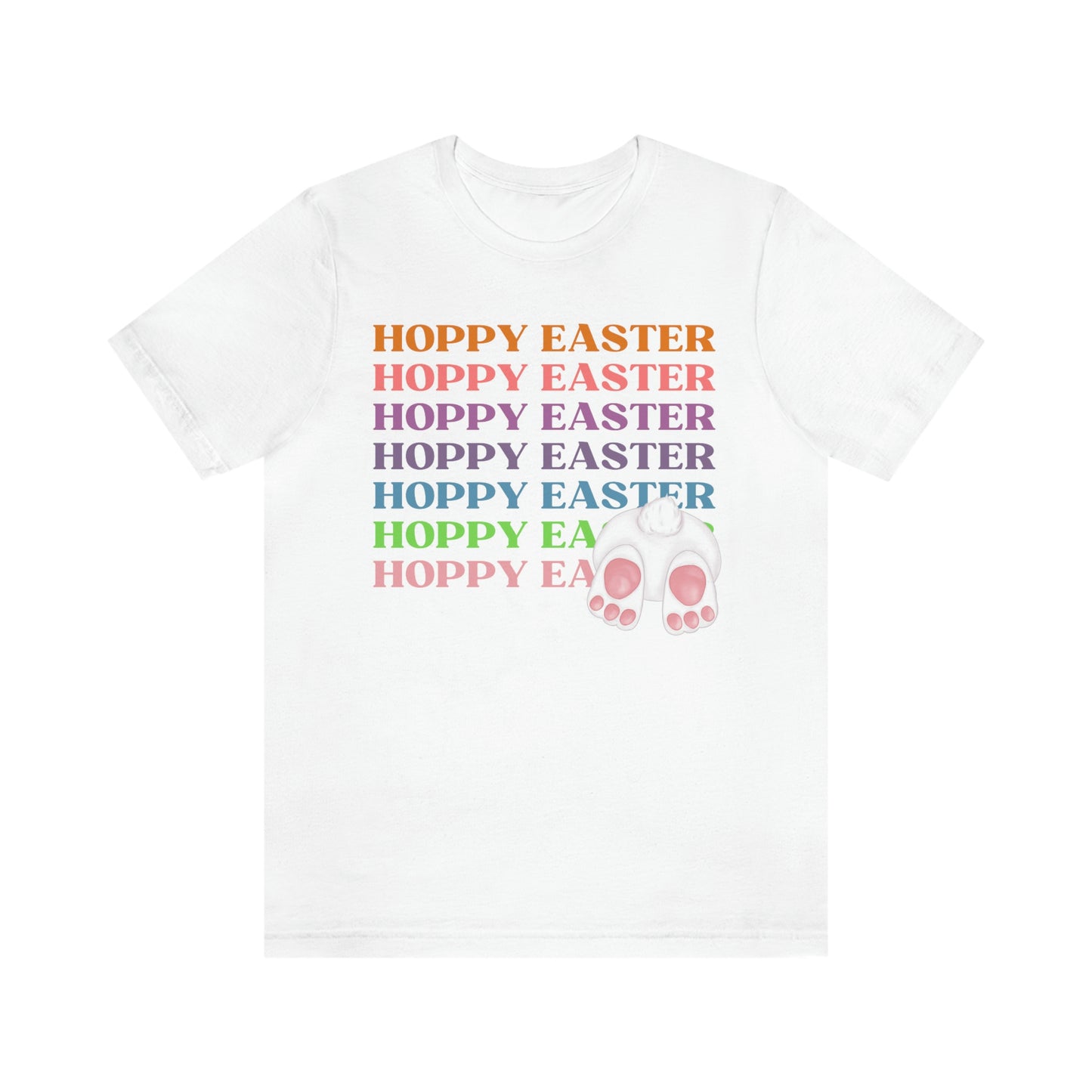 Hoppy Easter Bunny Rabbit Cotton Tail Unisex Jersey Short Sleeve Tee Small-3XL Happy Easter