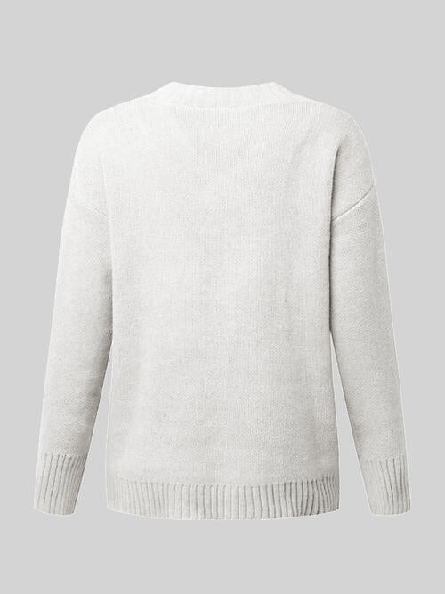 Hadley Deep V-Neck Long Sleeve Knit Top