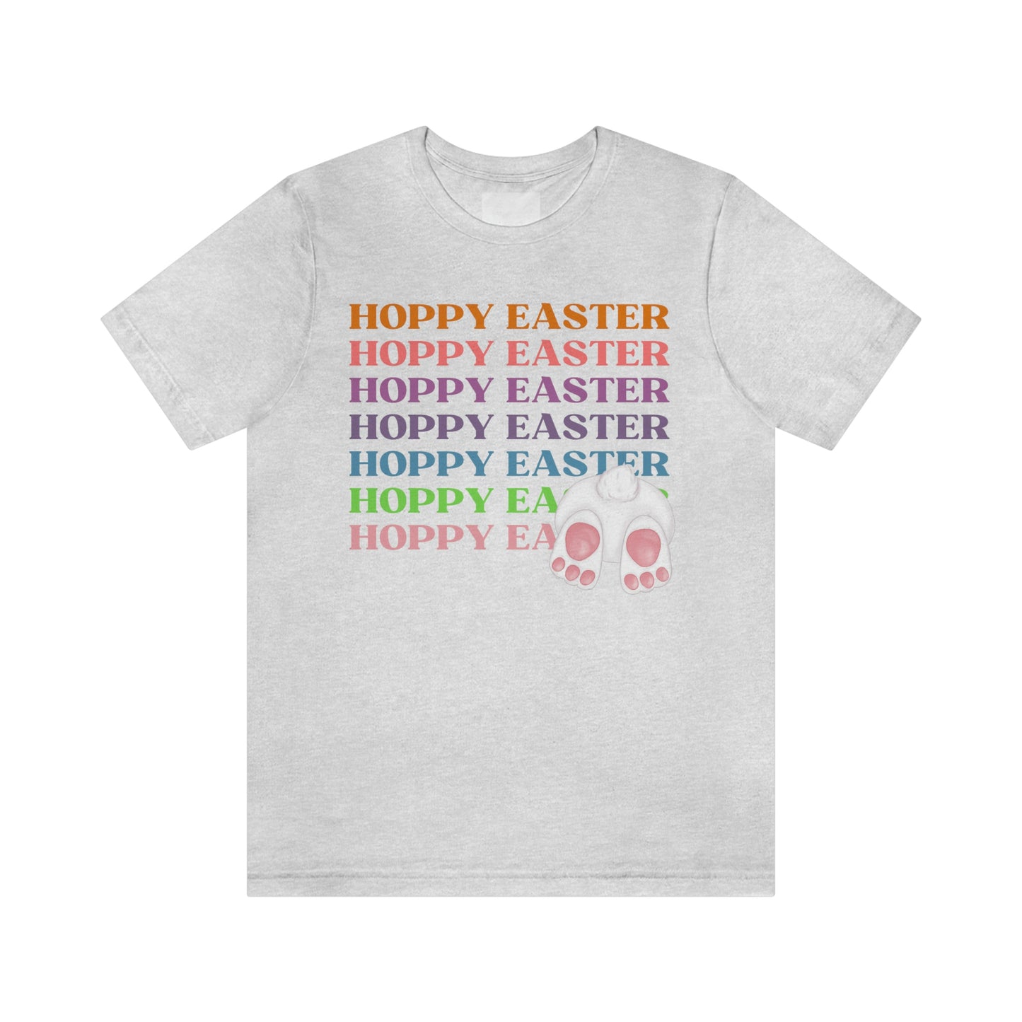 Hoppy Easter Bunny Rabbit Cotton Tail Unisex Jersey Short Sleeve Tee Small-3XL Happy Easter