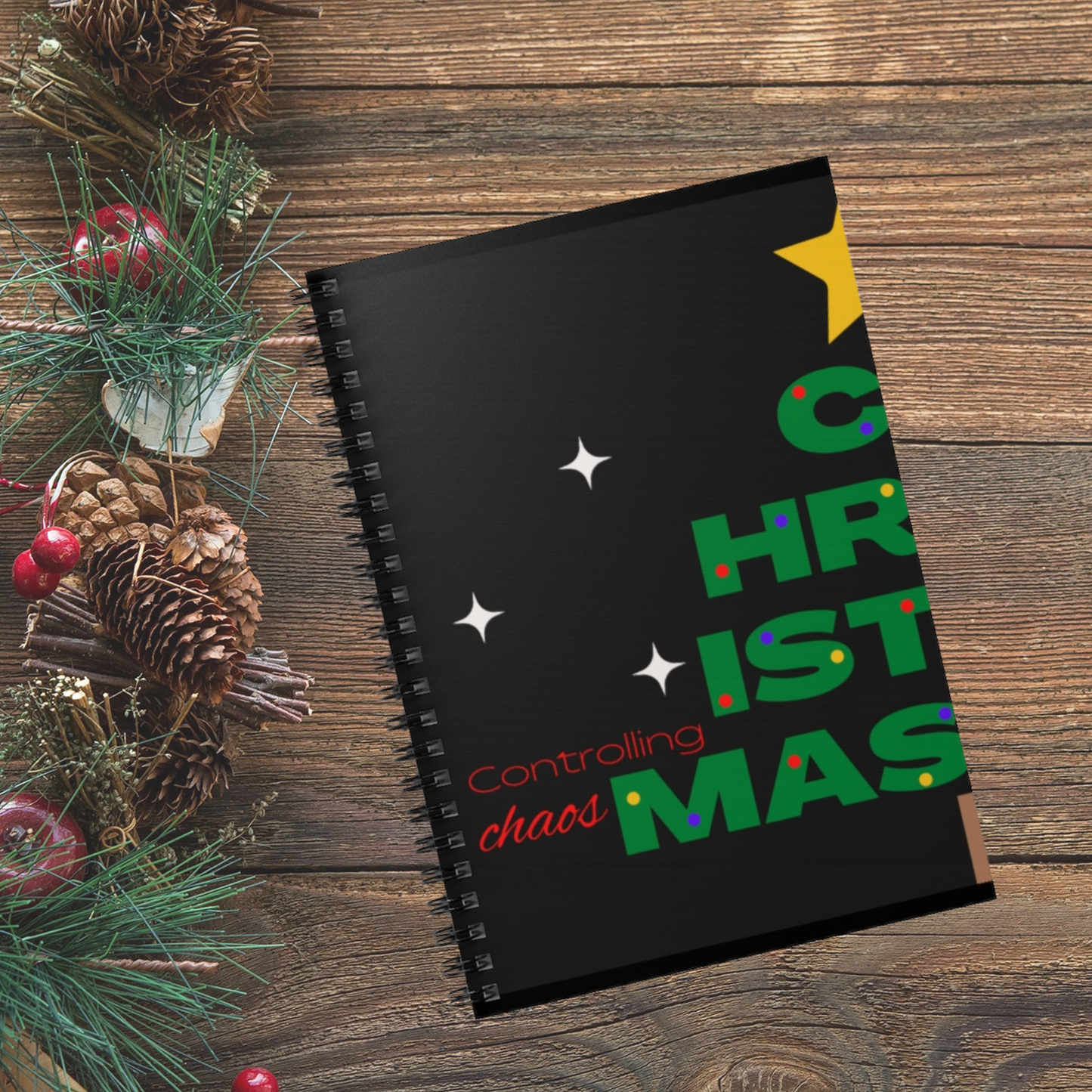 Controlling Christmas Chaos Spiral Lined Journal