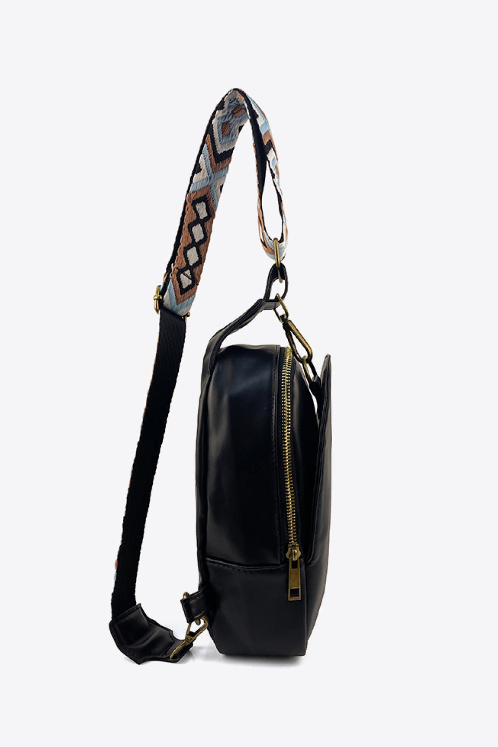 Soleil Adjustable Patterened Strap PU Leather Sling Bag