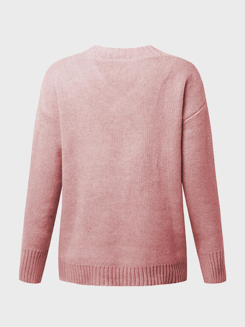 Hadley Deep V-Neck Long Sleeve Knit Top