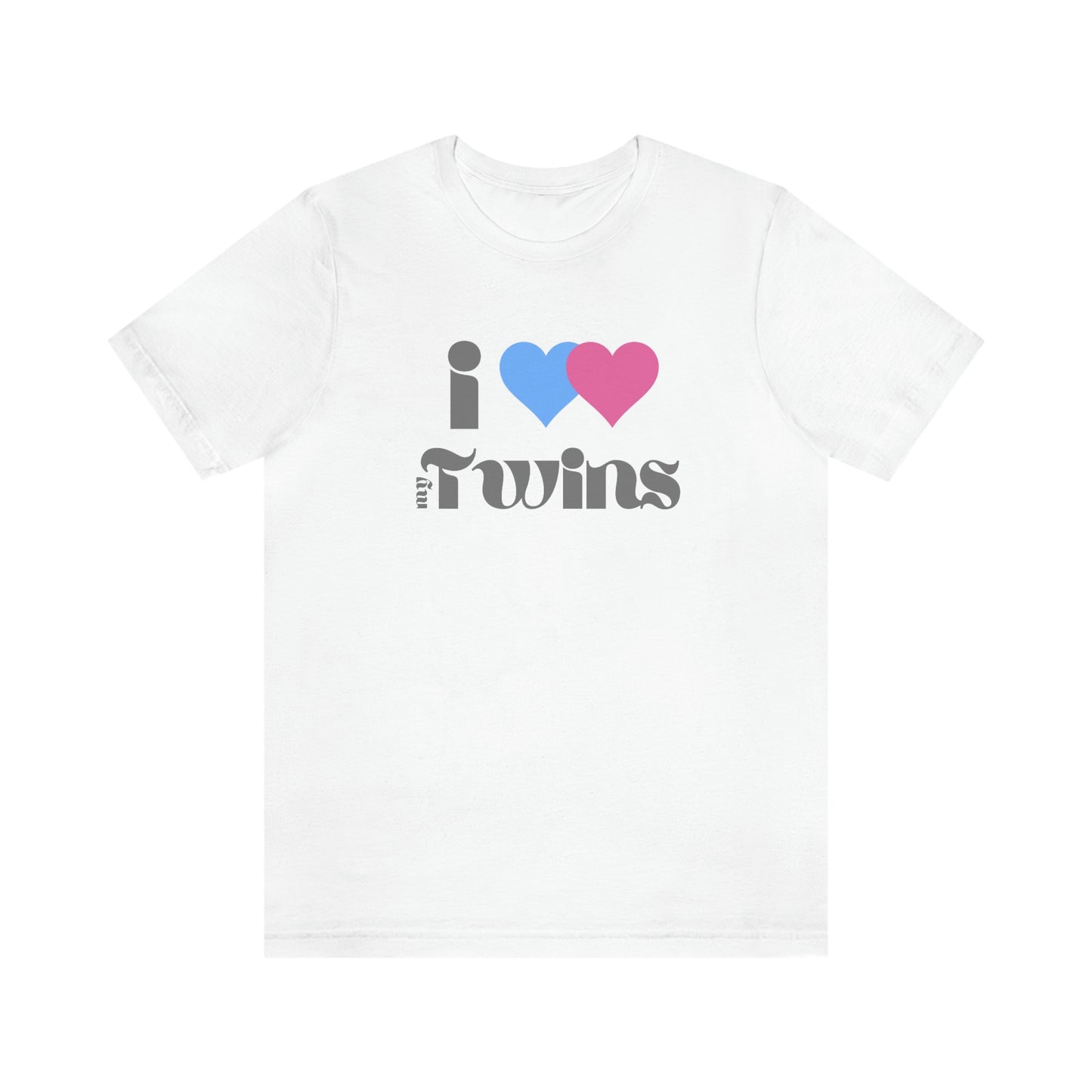 I Heart (Love) My Twins Unisex Jersey Short Sleeve Tee S-3XL