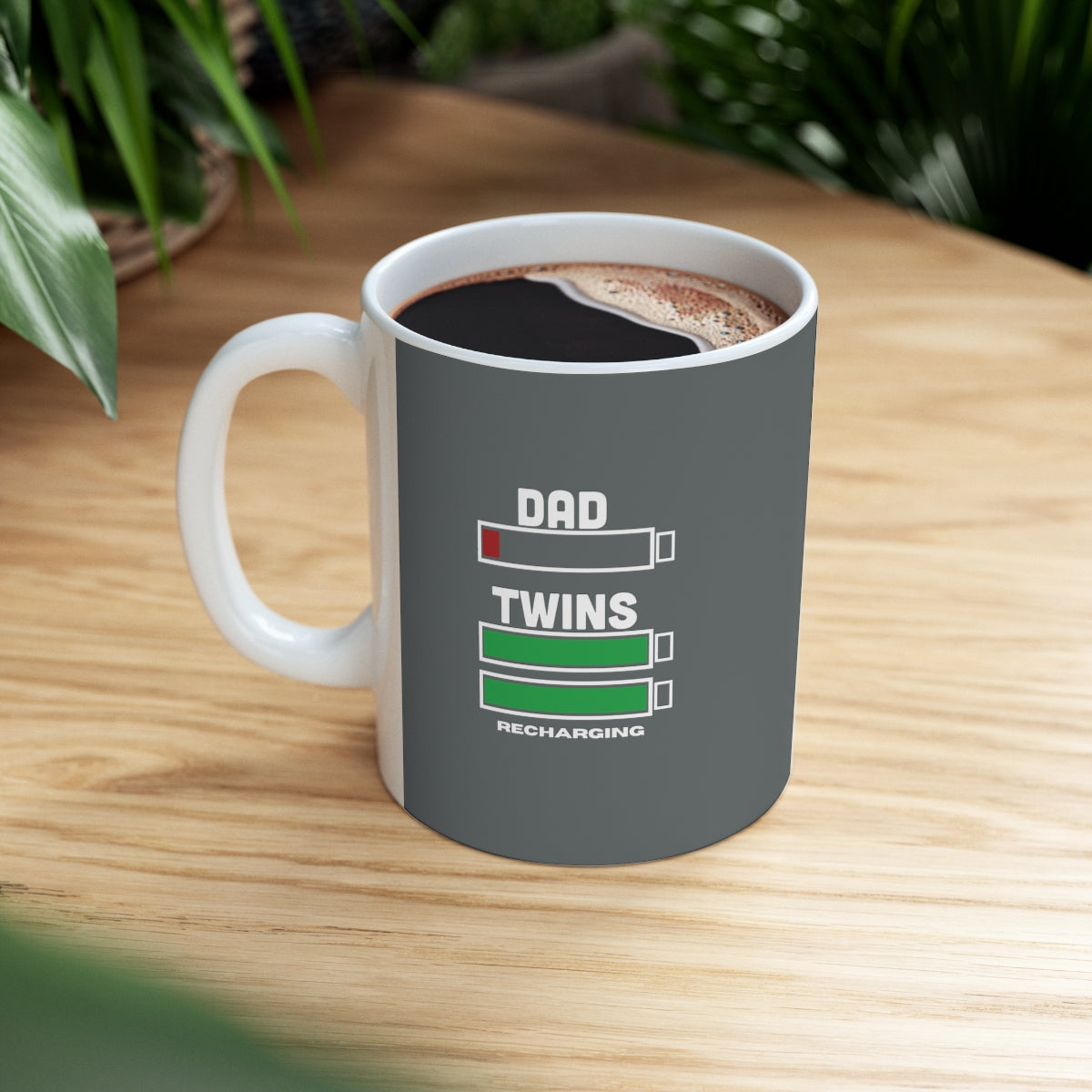 Dad of Twins Recharging Ceramic Coffee Mug 11oz