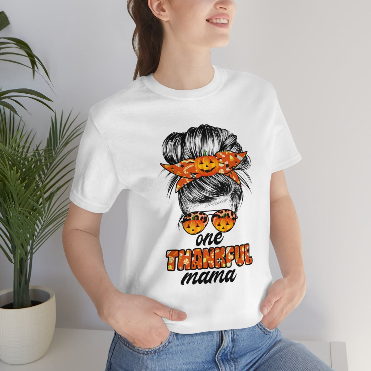 One Thankful Mama Fall Unisex Jersey Short Sleeve Tee S-3XL