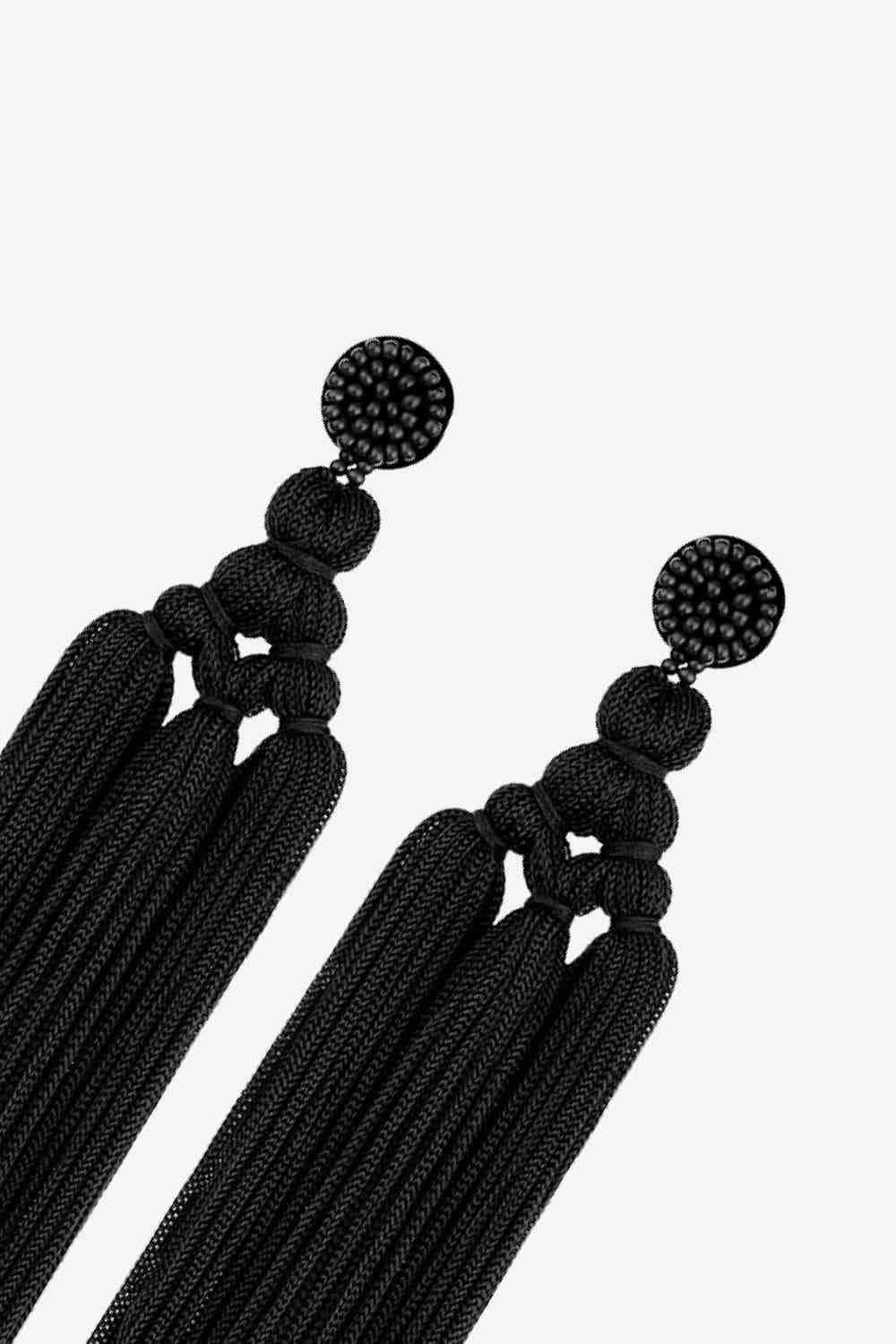 Beaded Long Tassel Fashion Earrings