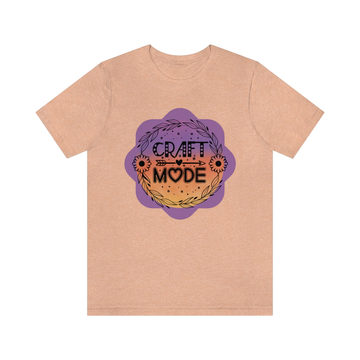 Craft Mode Purple Doodle Flower Unisex Jersey Short Sleeve Tee S-3XL
