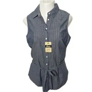 BASS Heritage Collection Blue Denim Pintuck Tunic