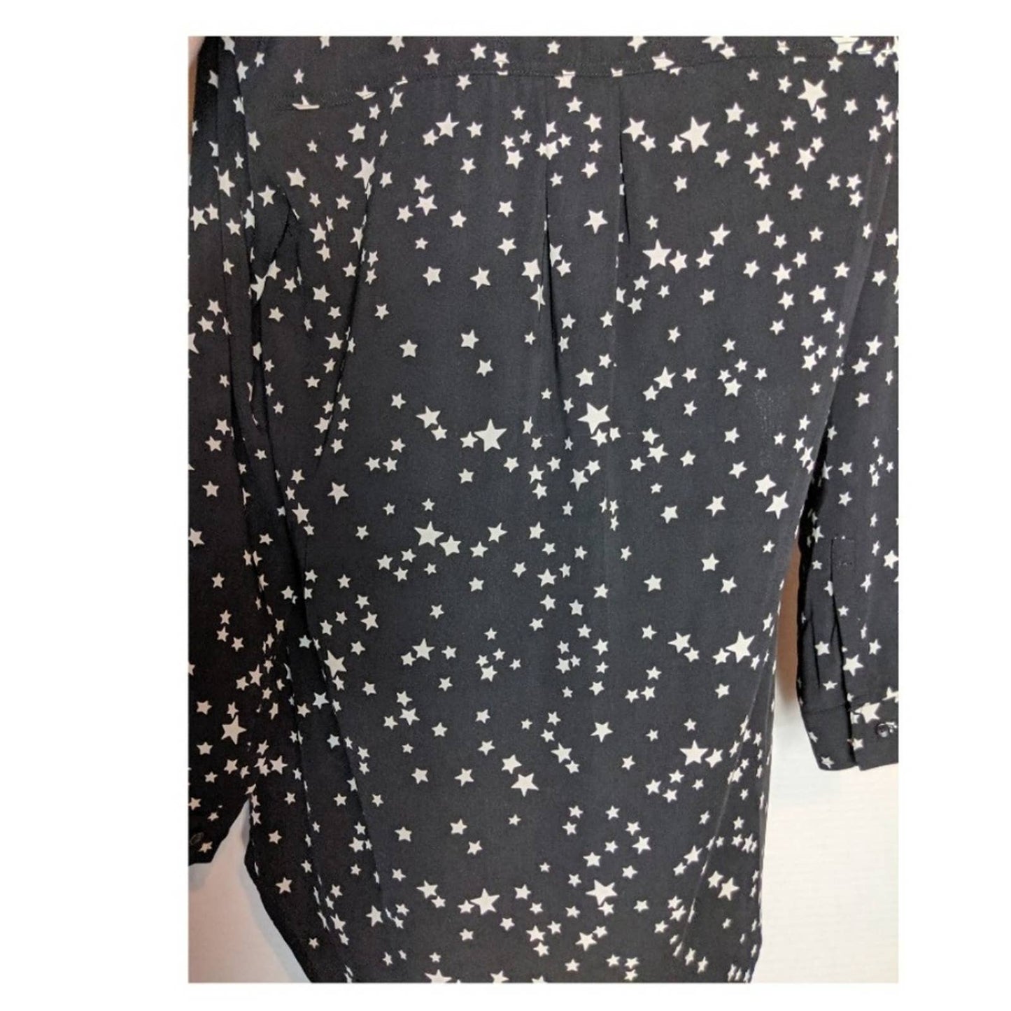 GIANNI BINI Black StarCareer Button Up Tunic Medium