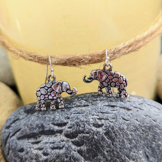 ELEPHANT Silver Hook Earrings