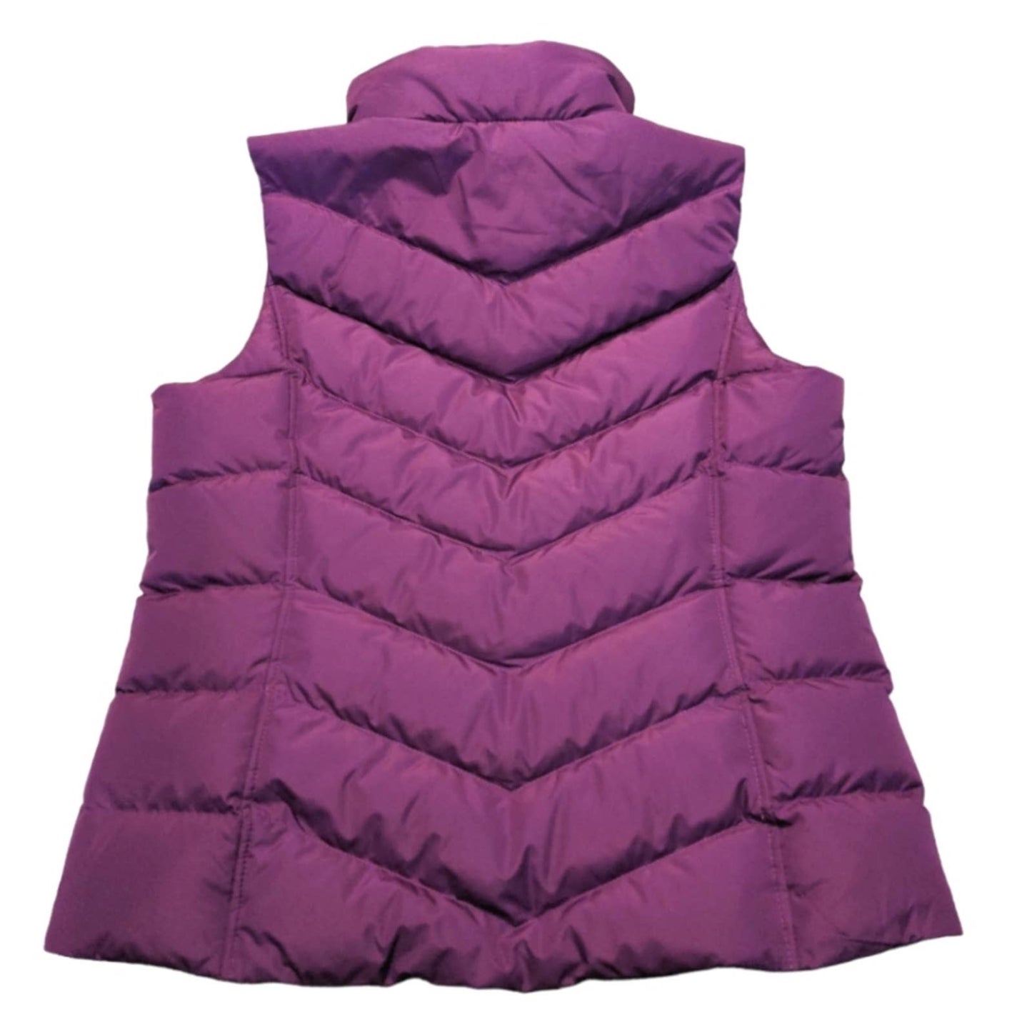 LANDS' END Purple Puffer Down Feather HyperDry Full Zipper HyperDry Vest Medium