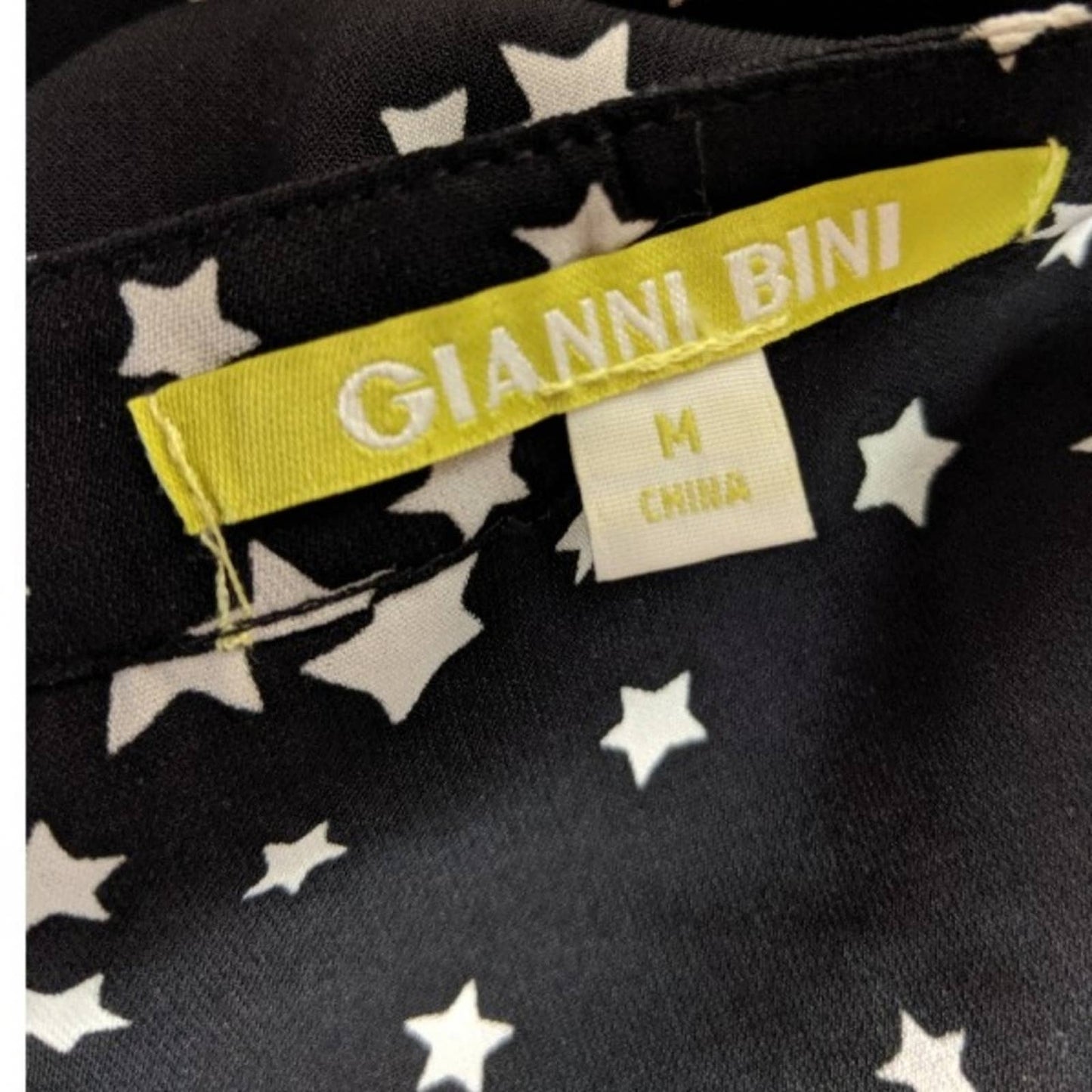 GIANNI BINI Black StarCareer Button Up Tunic Medium