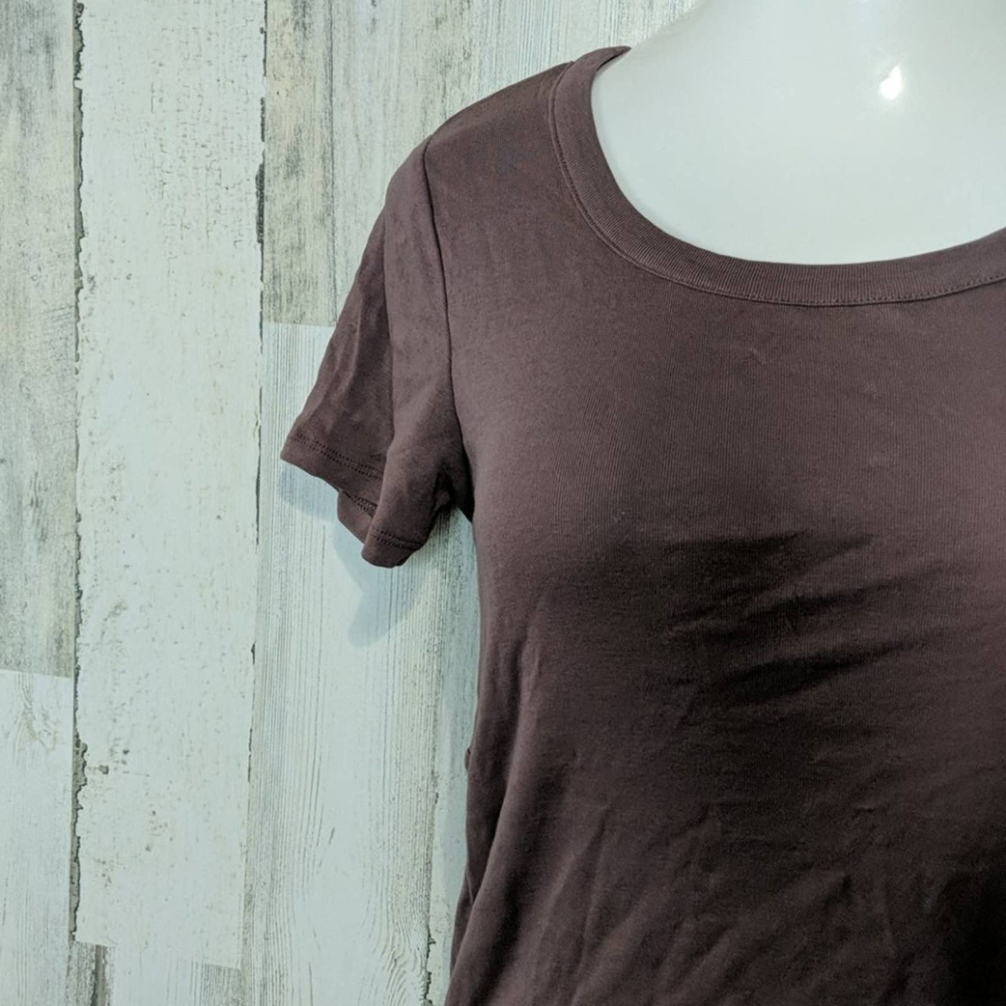 CHASER Purple Scoop Neck Career Tee M