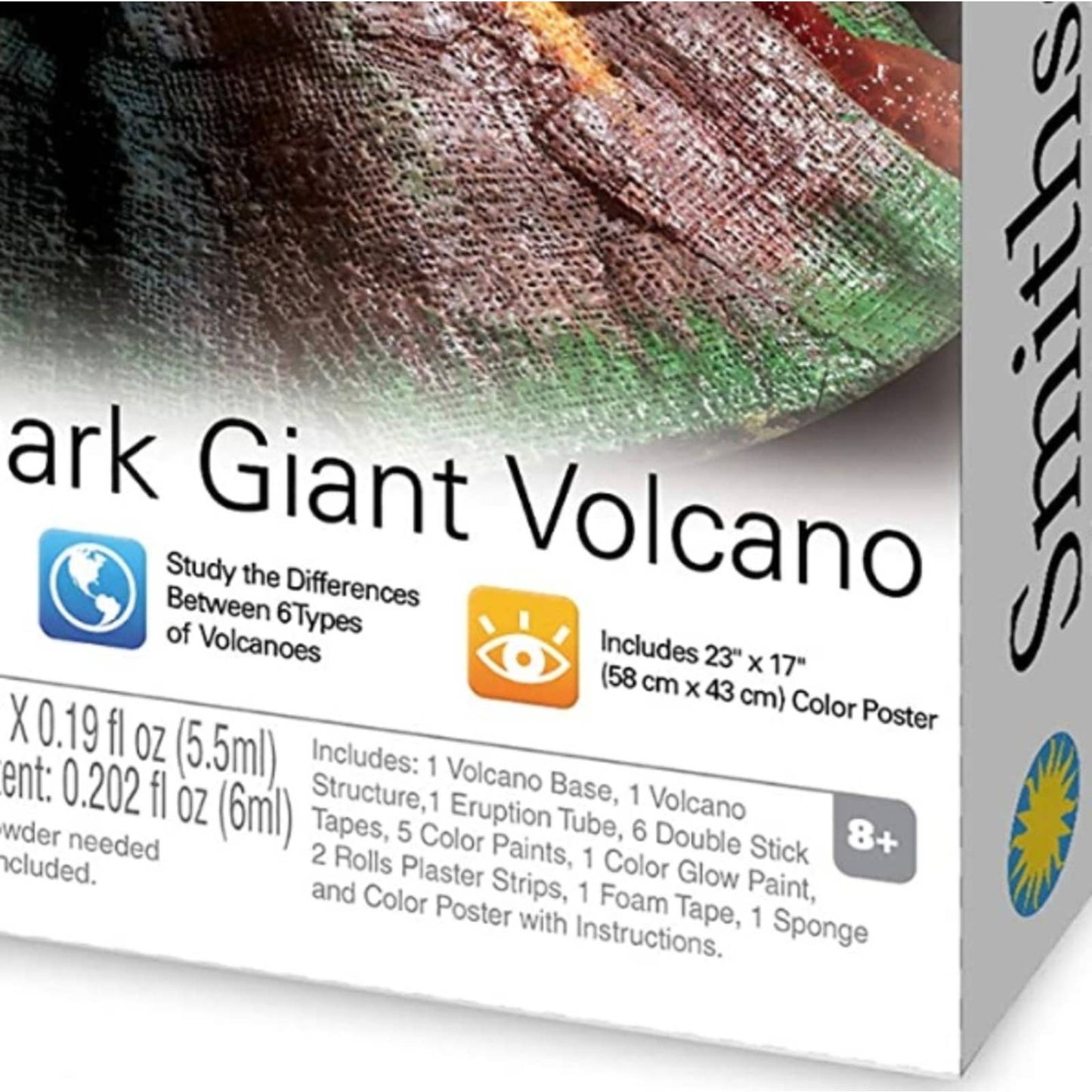SMITHSONIAN Glow in the Dark Volcano Kit STEM New