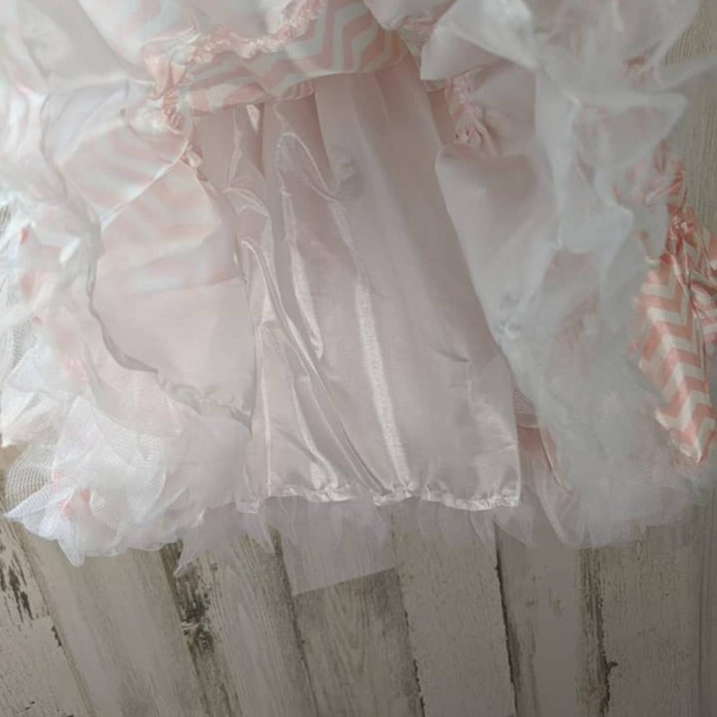 Pink and Peach Chevron Tutu with Bow