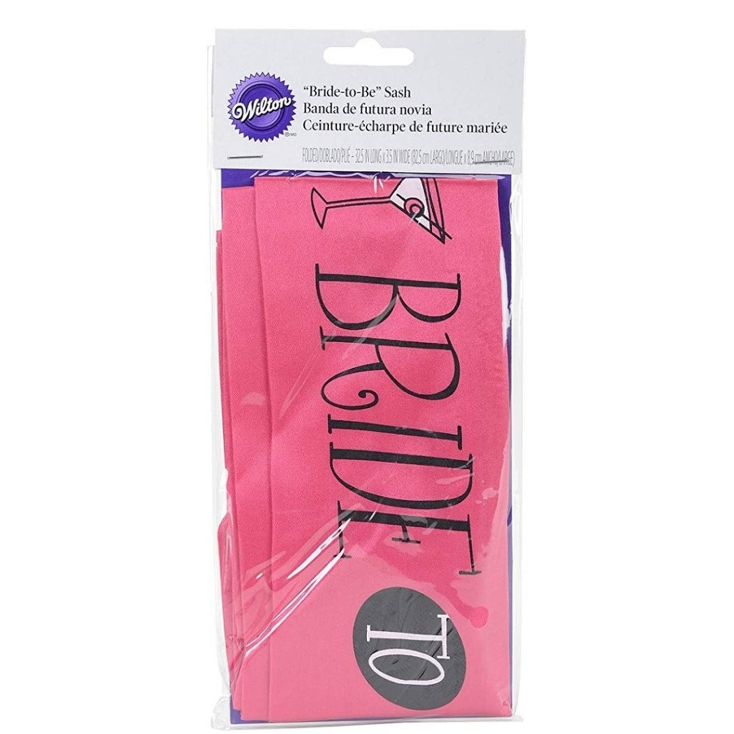 WILTON Bride-to-Be Pink Bachelorette Bridal Sash New