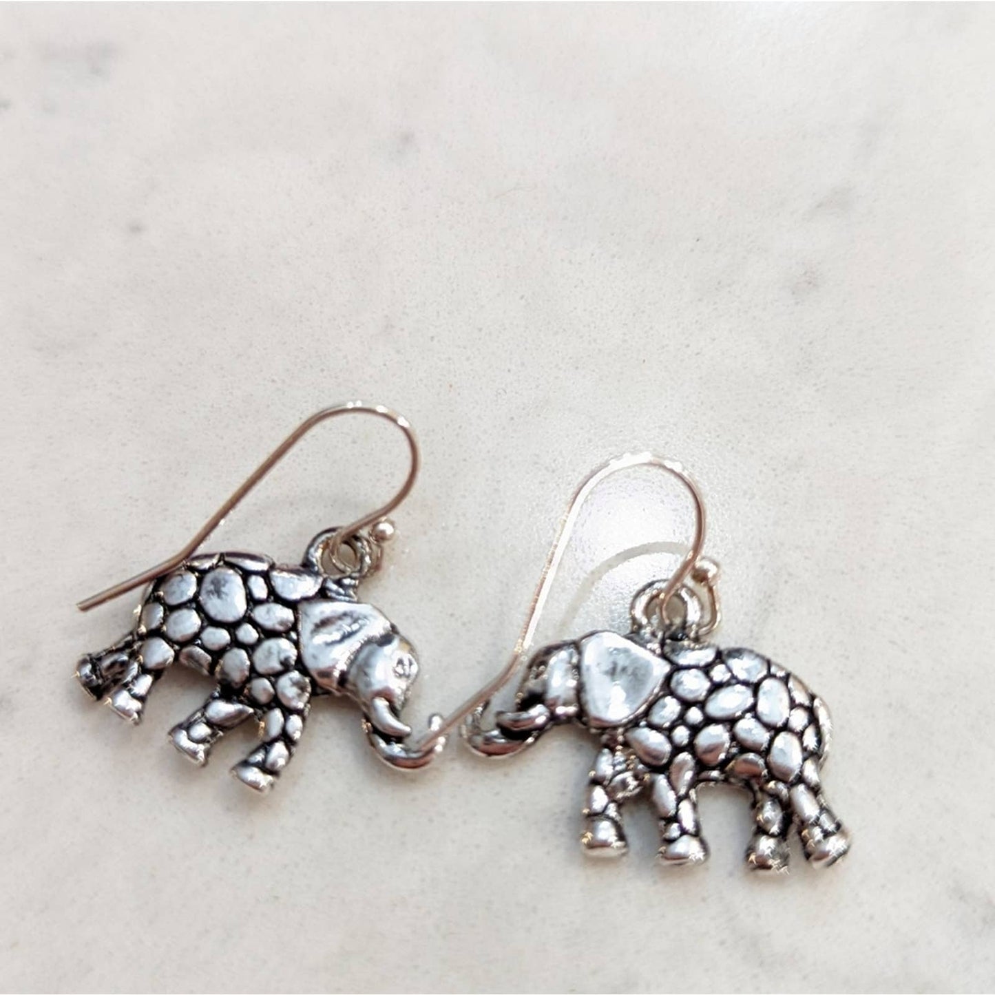 ELEPHANT Silver Hook Earrings