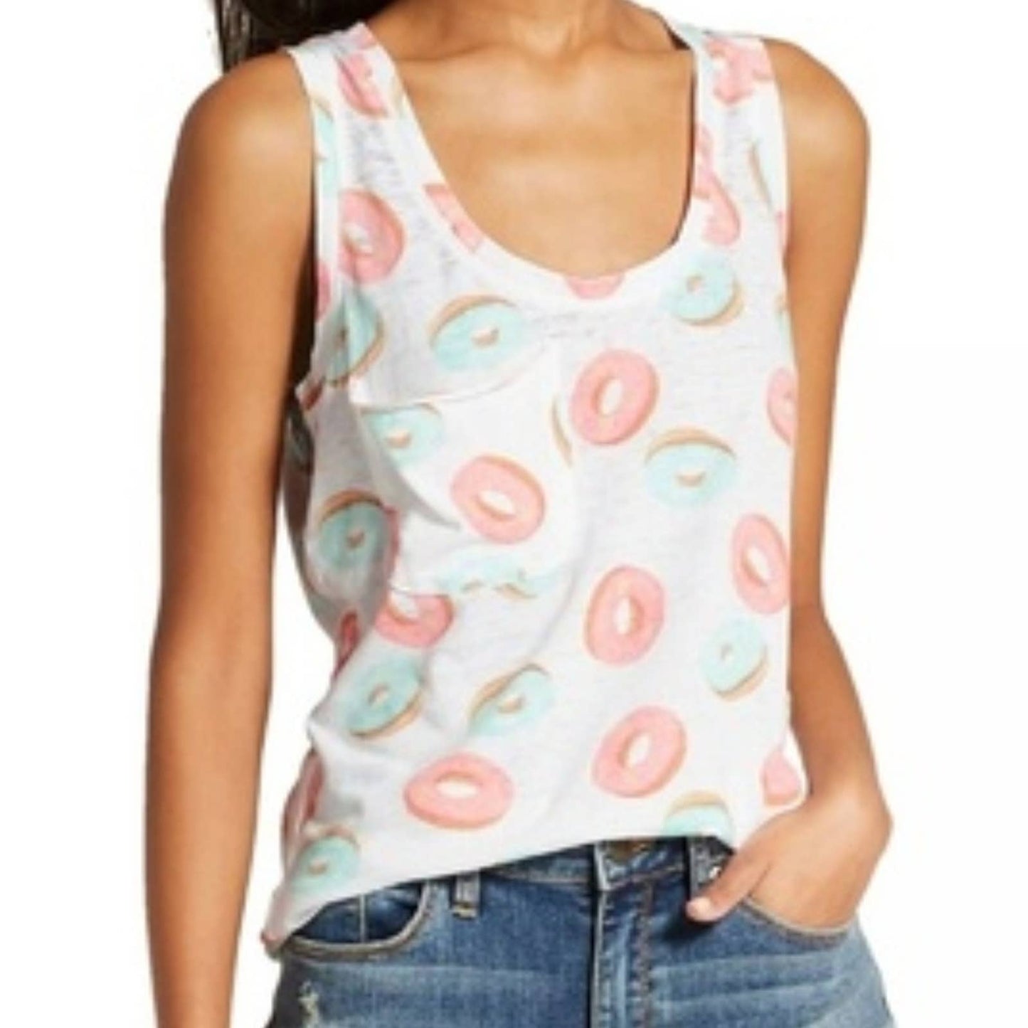 GRAYSON THREADS NEW Donut Drapey Tank Large