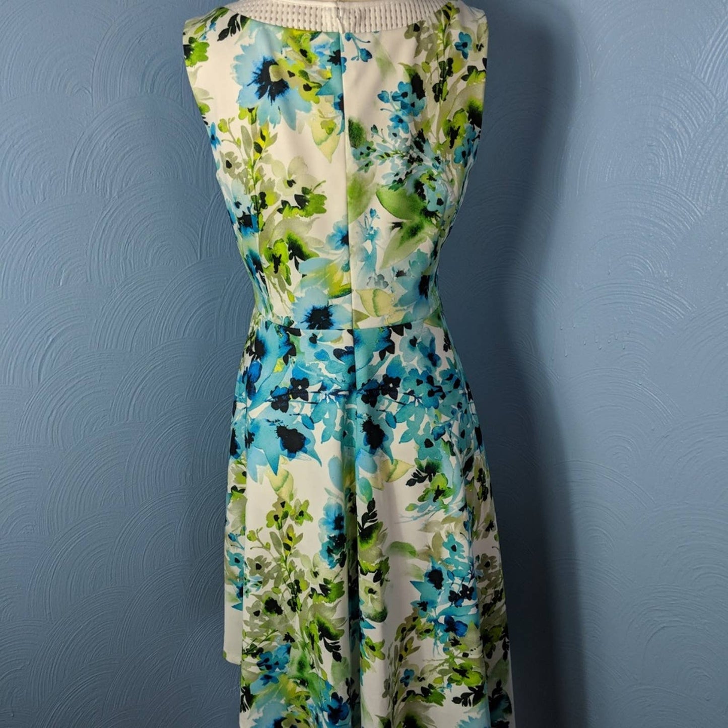 ALEX MARIE NEW Floral Blue Asymmetrical Dress 8