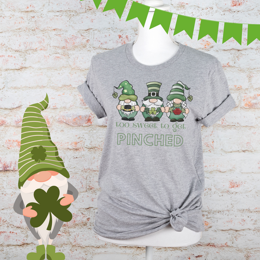 Too Sweet to Get Pinched St. Patrick's Day Gnome Unisex Jersey Short Sleeve Tee S-3XL